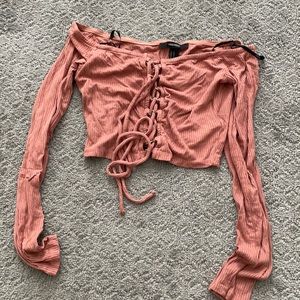 Forever21 rose crop top